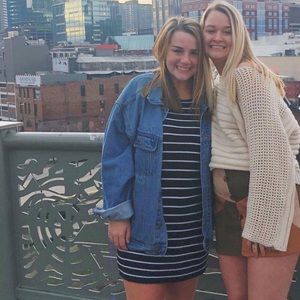 Striped sweater dress